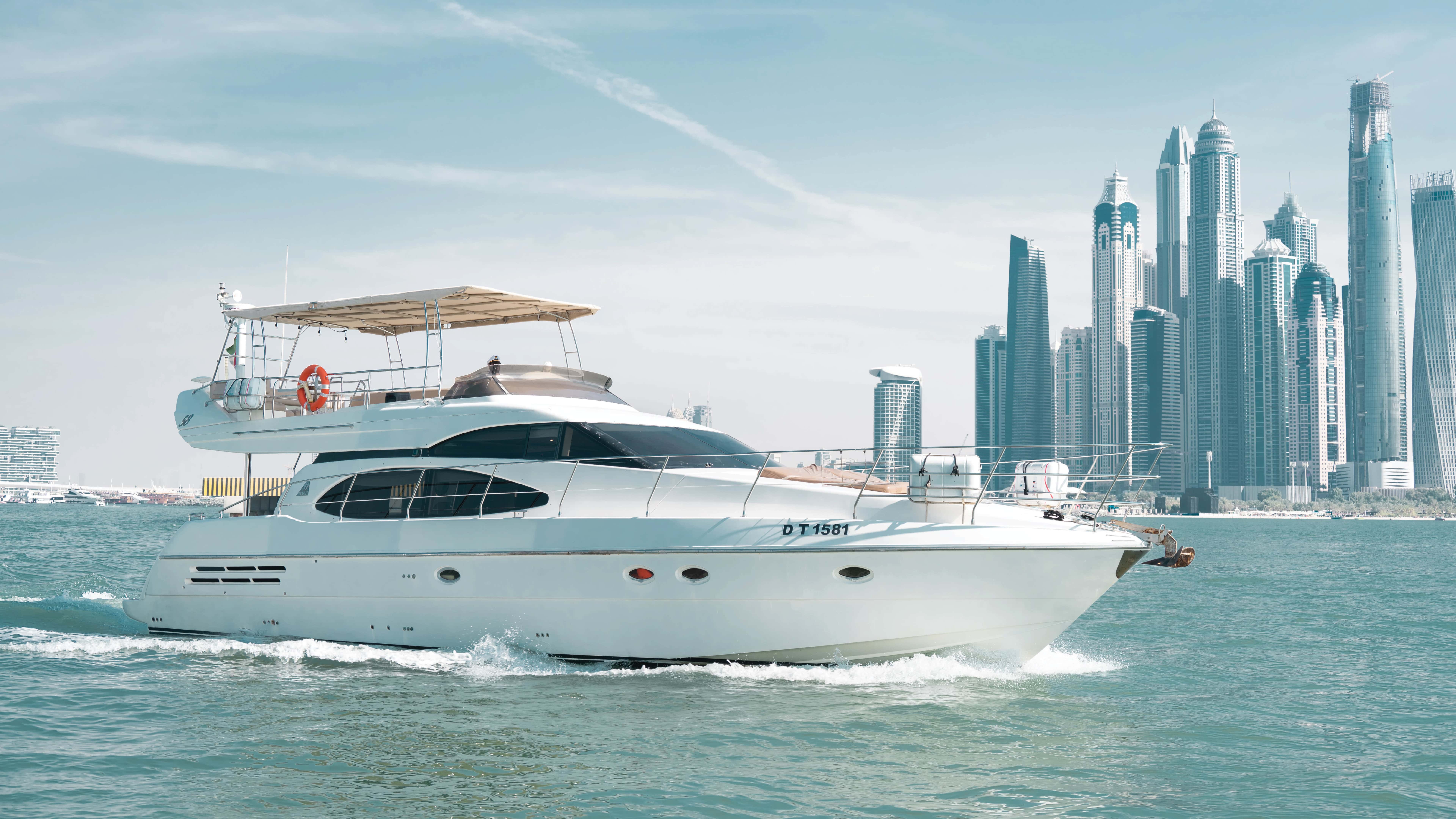 Luxury 58ft Yacht Rental Dubai Marina