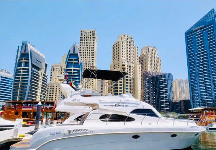 Luxury 45ft Yacht Rental Dubai Marina