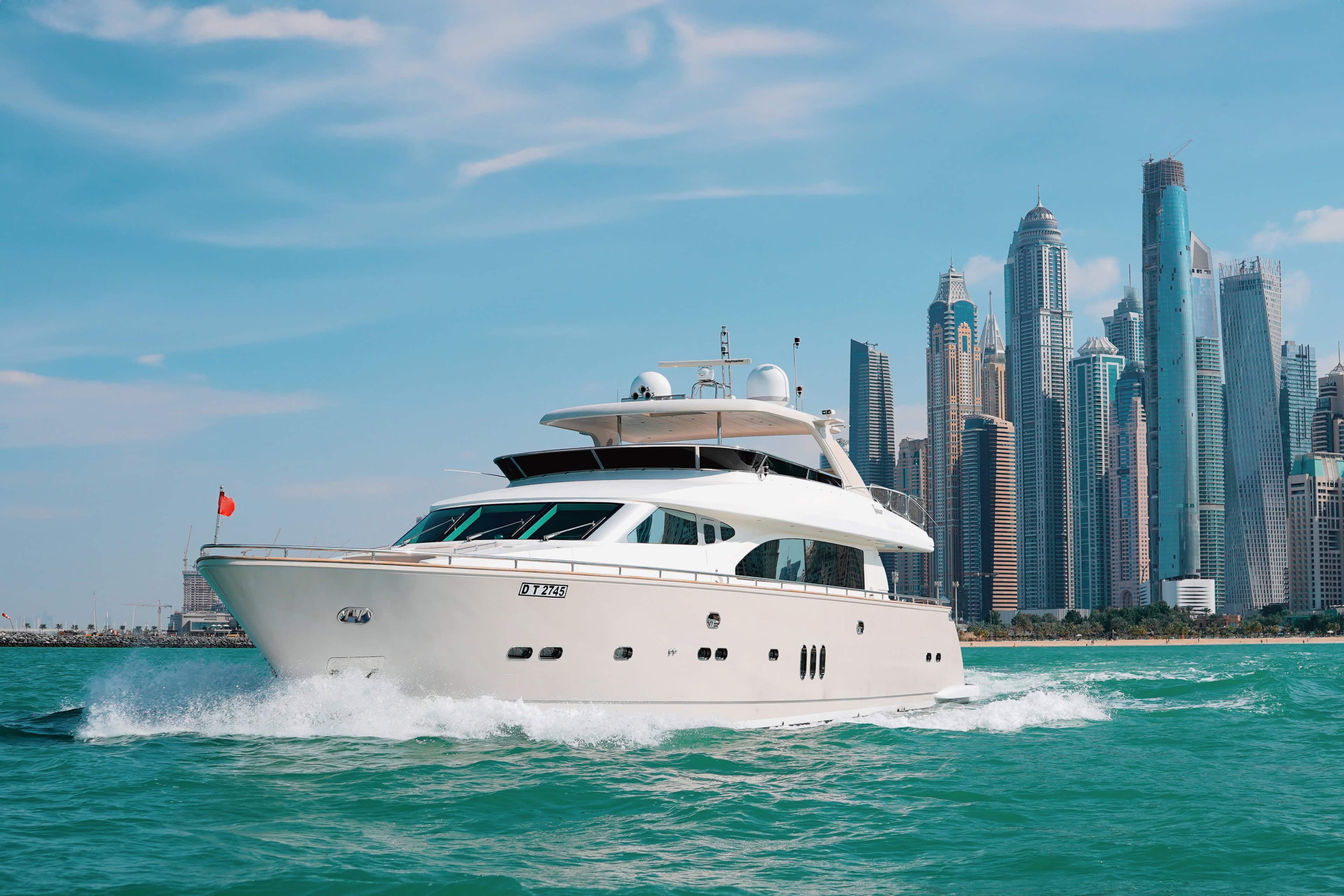 Luxury 98ft Yacht Rental Dubai Marina
