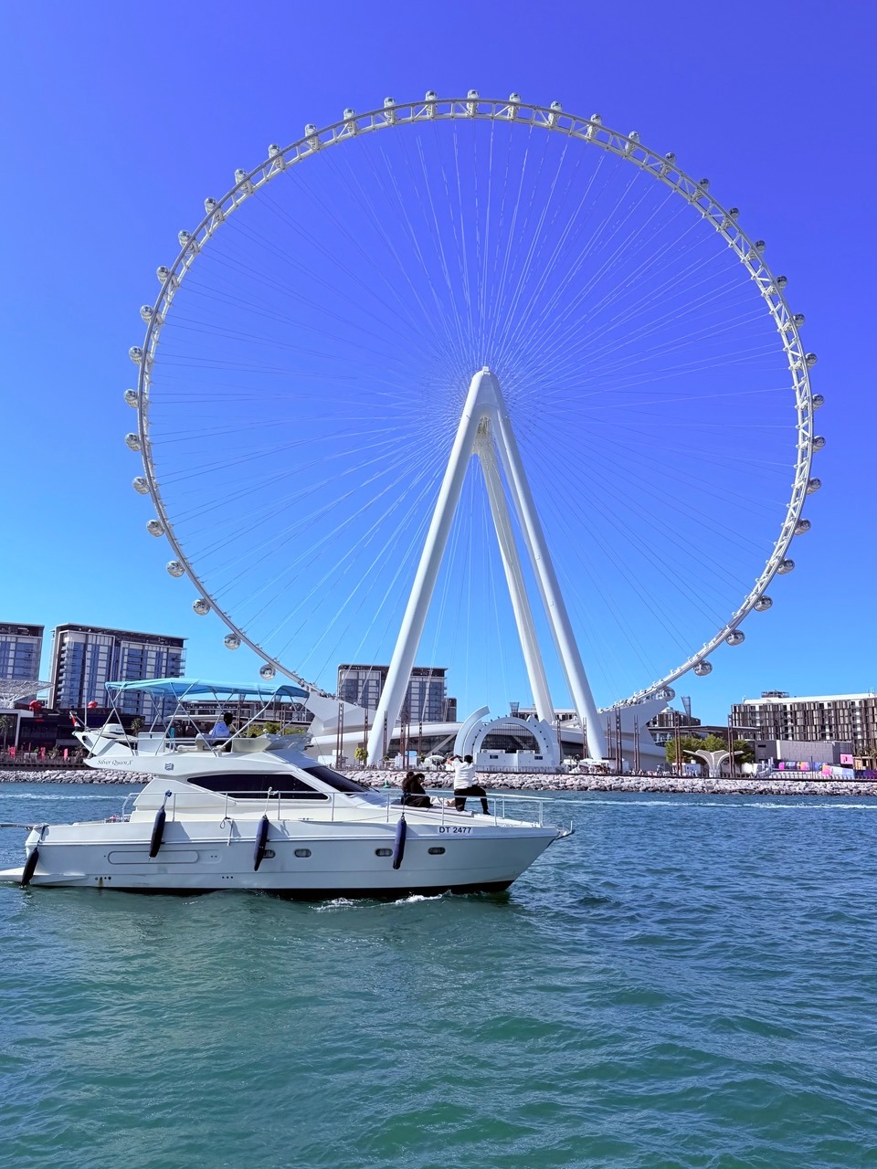 48ft Silver Yacht — yacht rental in Dubai Harbour, Dubai Marina, AED 650/hour
