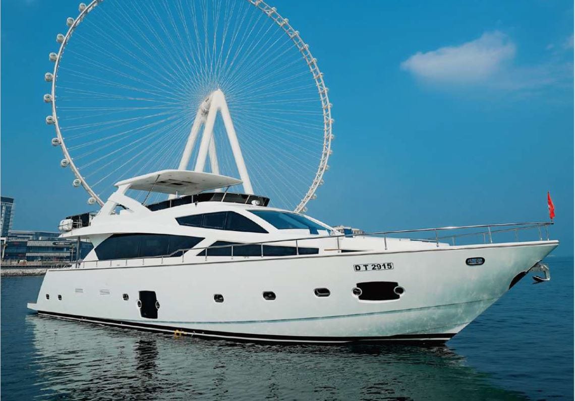 Luxury 92ft Yacht Rental Dubai Marina