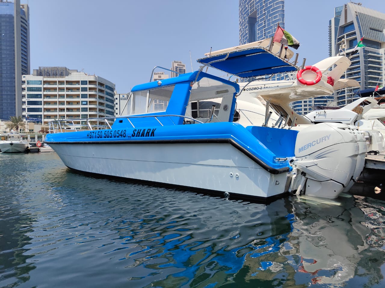 35ft Shark Boat — yacht rental in Dubai Marina, AED 400/hour